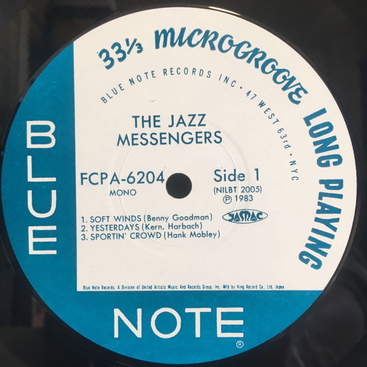 美盤 JPN Only MONO LP / THE JAZZ MESSENGERS - Same (FCPA 6204) Blue Note / Jazz ジャズ / Kenny Dorham, Art Blakey etc_画像3