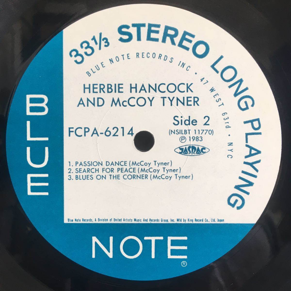 美盤 JPN LP / HERBIE HANCOCK (ハービー・ハンコック) & McCOY TYNER (マッコイ・タイナー) (FCPA 6214) Blue Note / Jazz ジャズ /_画像4