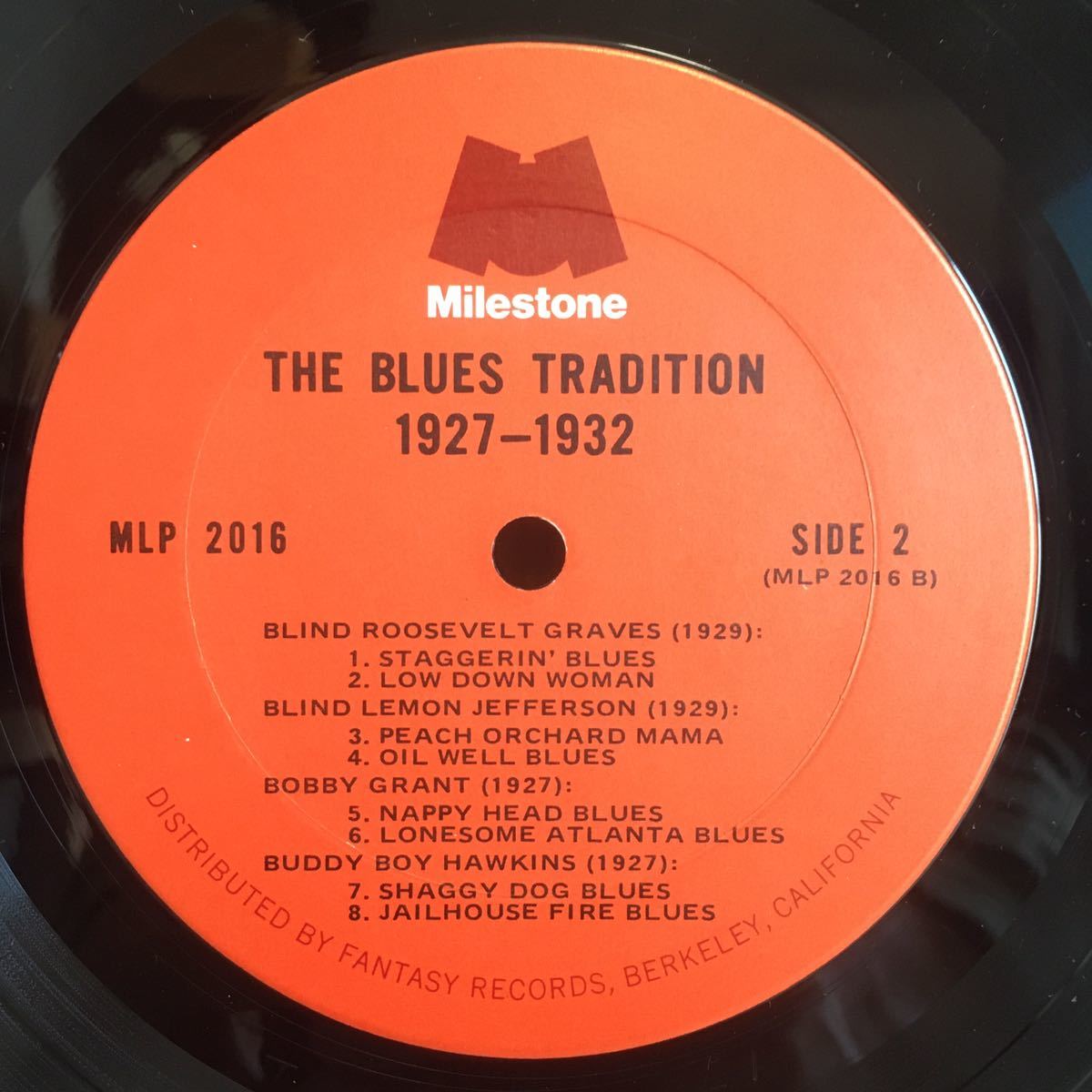 US盤 MONO LP / Various The Blues Tradition 1927-1932 (MLP 2016) Milestone / Delta Blues 戦前ブルース /_画像4