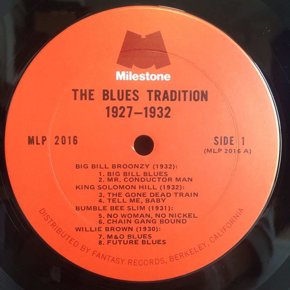 US盤 MONO LP / Various The Blues Tradition 1927-1932 (MLP 2016) Milestone / Delta Blues 戦前ブルース /_画像3