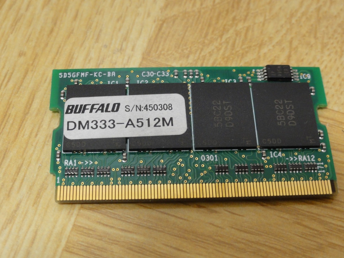 ★BUFFALO ブッファロー DM333-A512M PC2700 172Pin MicroDIMM メモリ 送料94円_画像1