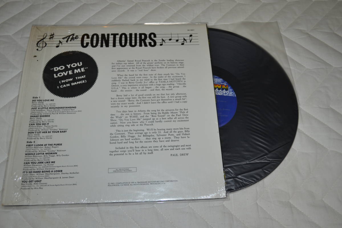 12(LP) THE CONTOURS Do You Love Me USコンピレーションアルバム。　シュリンク付き。1981年_画像2