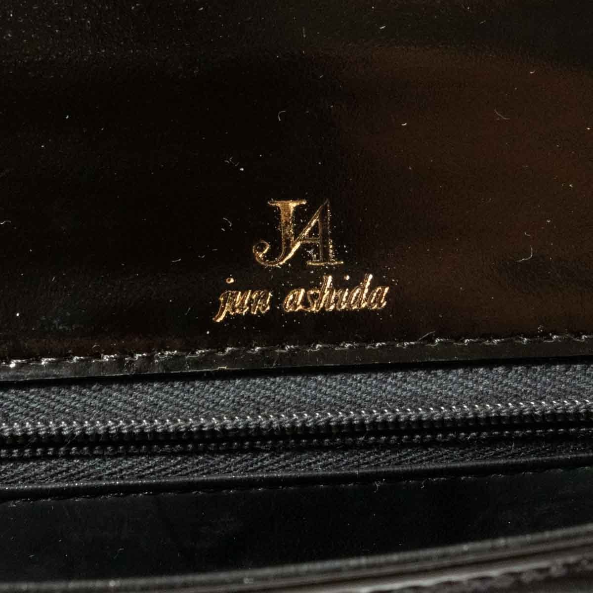 JUN ASHIDA ジュン アシダ 2WAY ショルダーバッグ クラッチバッグ ブラック 黒 ゴールド エナメル リボン レディース パーティー bag 鞄_画像7