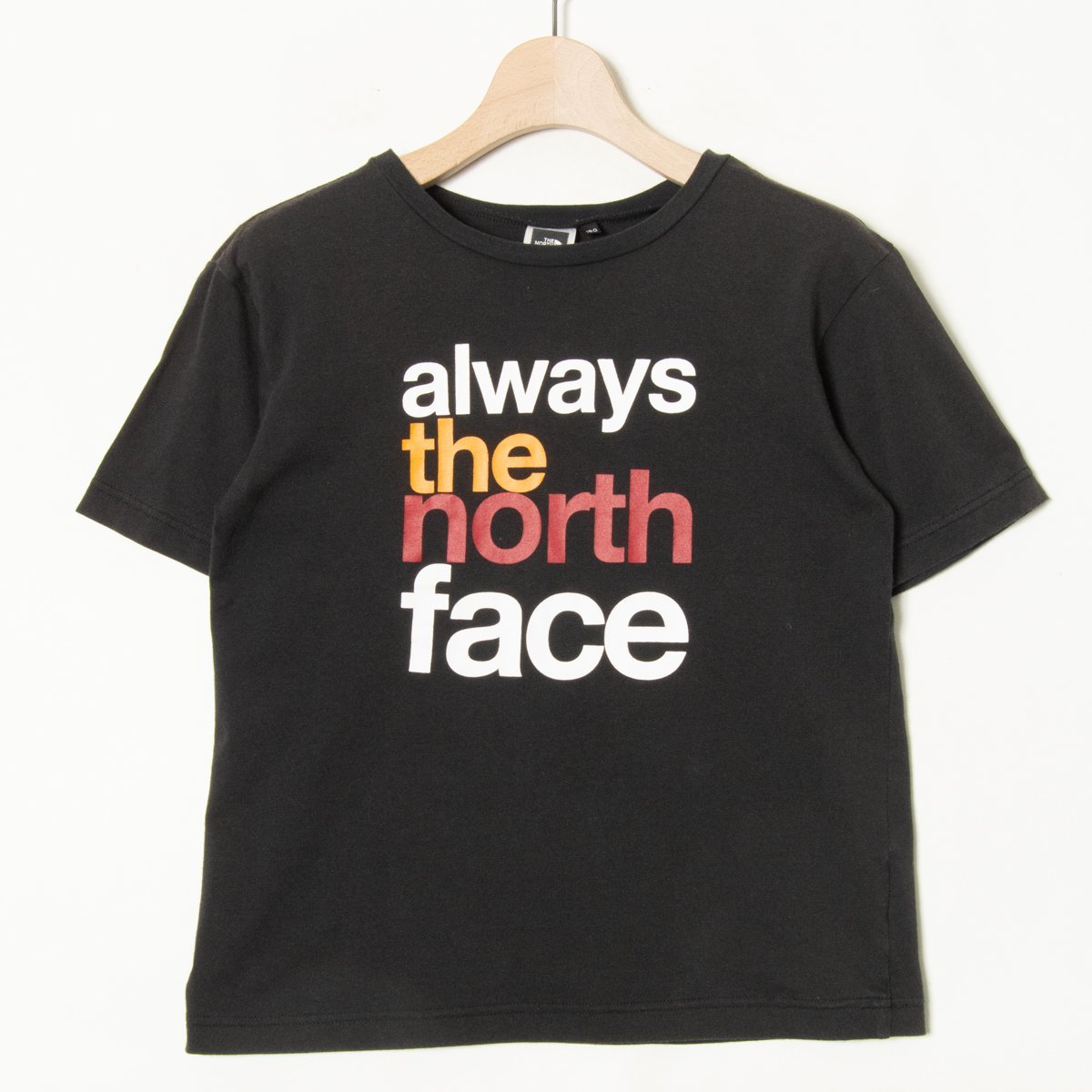 メール便◯ THE NORTH FACE ザ・ノース・フェイス ALWAYS TNF TEE Kid's NTJ34070 子供服 Tシャツ 150 ブラック 黒 カジュアル_画像1