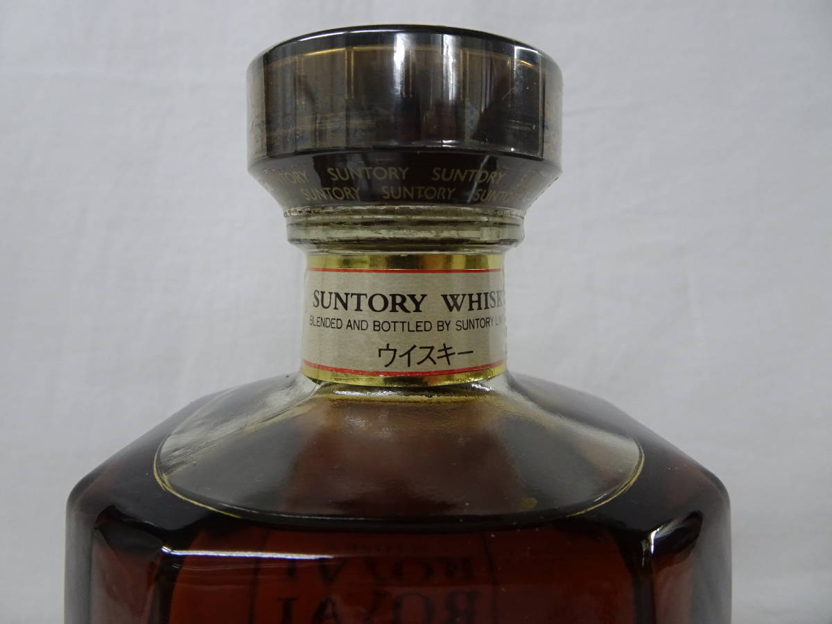 静岡県限定発送 未開栓 SUNTORY ROYAL WHISKY サントリー ローヤル スリム 朝日生命 700ml 箱付 即決_画像4