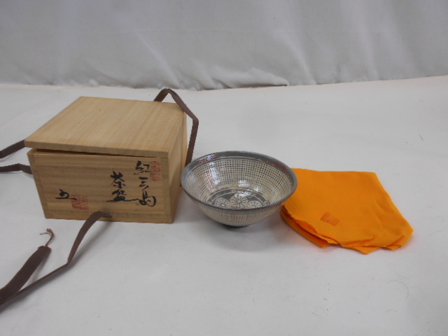  large ..3980 Echizen ceramic art author . island . structure . Mishima tea cup also box also cloth Zaimei beautiful goods powdered green tea . tea utensils tea seat tool Echizen warehouse .. soup 