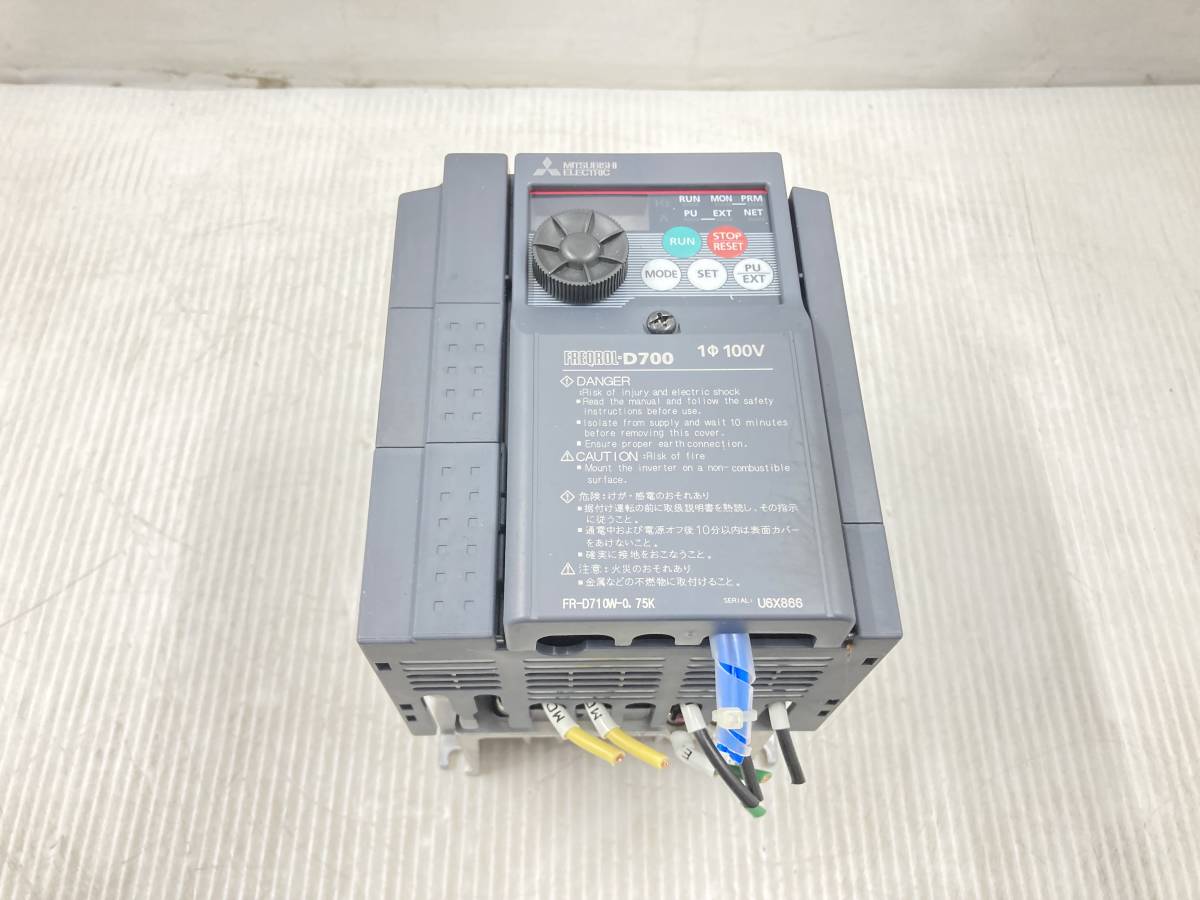 1円～　●MITSUBISHI　インバータ　FR-D710W-0.75K　中古品_画像1