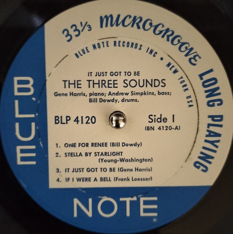 BLUE NOTE NY RVG 耳 MONO オリジナル盤　THE 3 SOUNDS／It Just Got to Be　Gene Harris　Andrew Simpkins　Bill Dowdy　スリー サウンズ_画像3