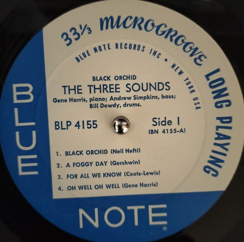 BLUE NOTE NY RVG MONO 初期盤　THE 3 SOUNDS／Black Orchid　Gene Harris　Andrew Simpkins　Bill Dowdy　スリー サウンズ　ブルーノート_画像3