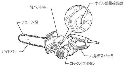 マキタ(Makita) 電気チェンソー ガイドバー300mm 緑 AC100V コード2m M503_画像2