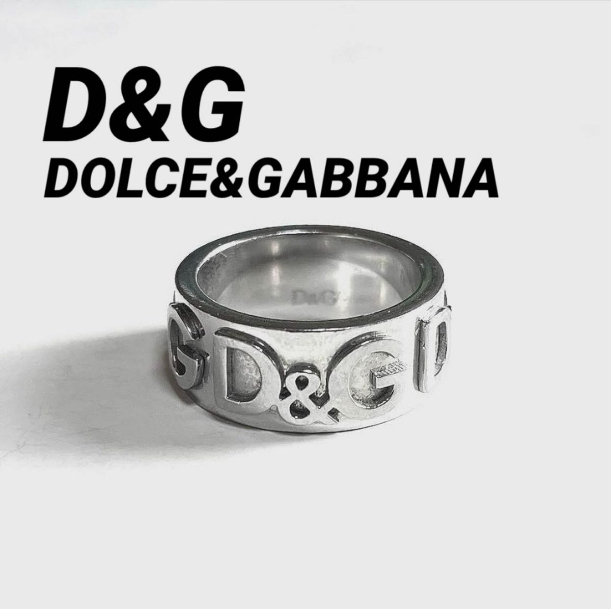 DOLCE&GABBANA ロゴプレートリング 大人気 数量限定 D&G ディーアンドジー/ロゴ リング 約22号|Yahoo!フリマ(旧