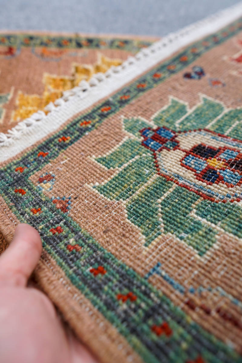 100×56cｍ【アフガニスタン手織り絨毯】 ガズニーウール ギャッベ ペルシャ絨毯_画像7