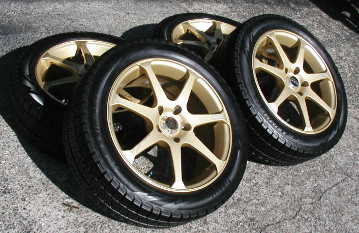 アルミホイール+スタッドレスタイヤ中古４本セット・7J-17+45・2１5/5０R17_画像2