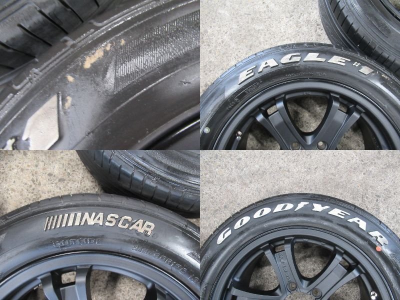 【ハイエース 200系】Weds KEELER17X7.5+25 6/139.7【マッドブラック】215/60R17 109/107Goodyear NASCAR 2020年製 ホワイトレター♪の画像8