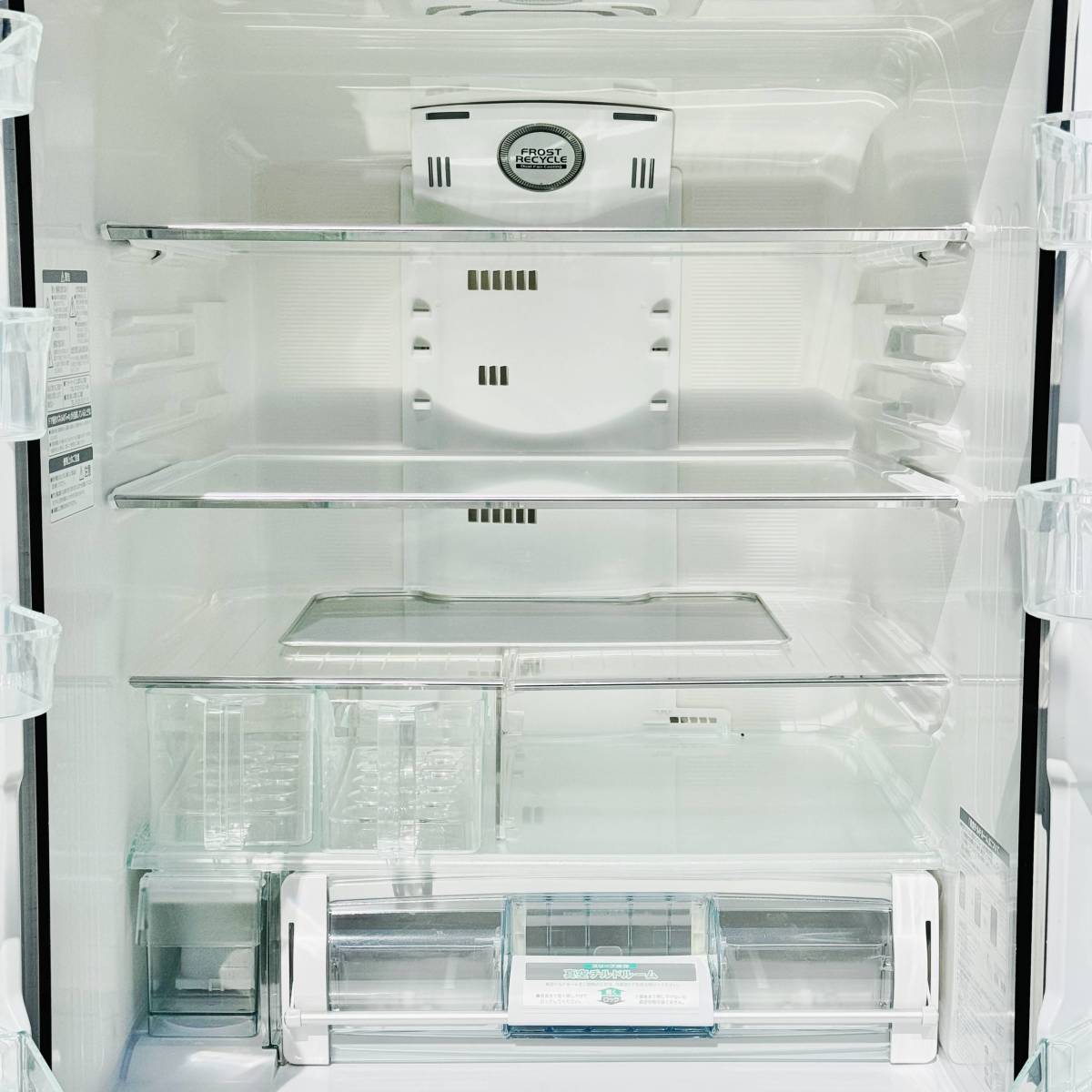 甲MJ16804　1円スタート　クリーニング済　動作確認済　2015年製　565L　日立　HITACHI　ノンフロン冷凍冷蔵庫　6ドア冷蔵庫　R-X5700E　_画像4