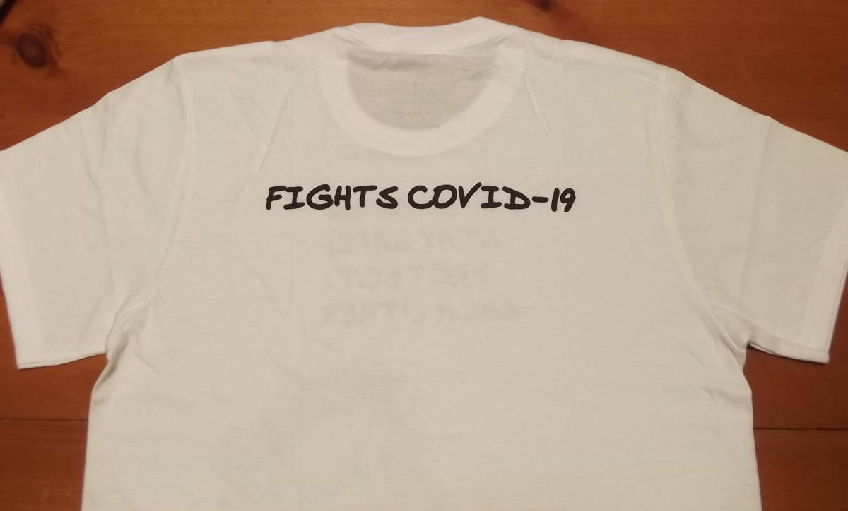 新品 【Fights Covid-19】マリリンモンロー マスク プリントTシャツ M // コロナ ハリウッド 映画 シネマ_画像3