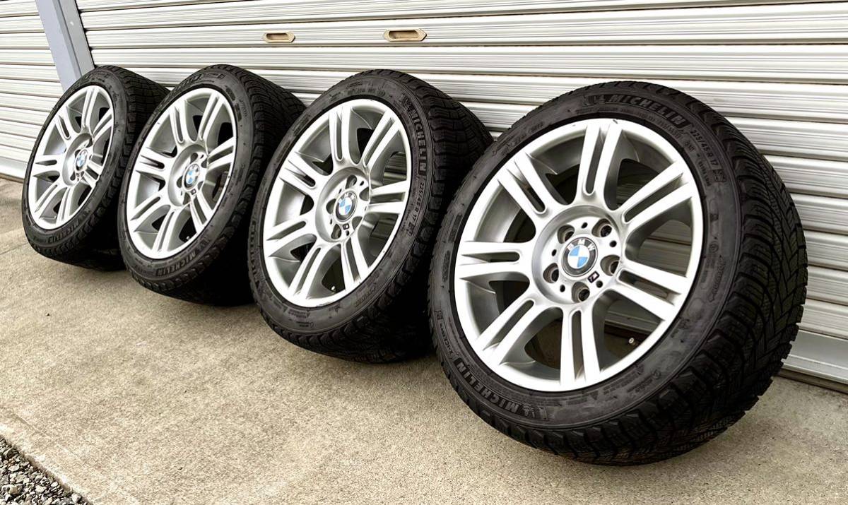 20年製！ミシュランMICHELINEスタッドレスタイヤX-ICEsnow 225/45R17 BMW3シリーズ純正ホイール8J+34 8.5J+37 4本セットE90 F30_画像3