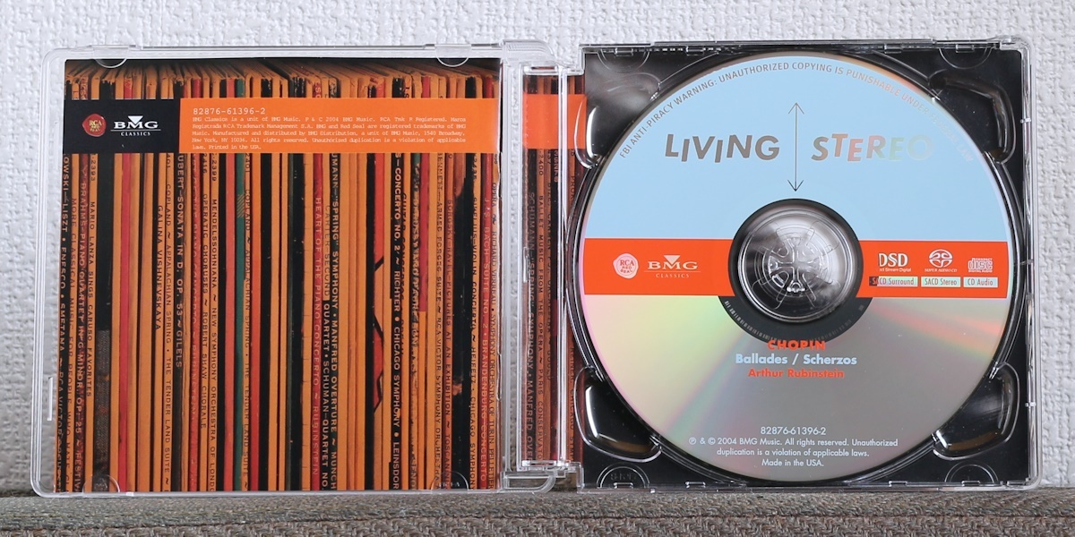 品薄/高音質CD/SACD/ルービンシュタイン/ショパン/バラード＆スケルツォ集/Rubinstein/Chopin/RCAの画像3