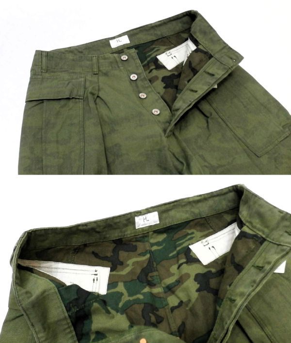 未使用 Zepanese Club×HERILL 22-030-HL-B041-3 Duck ERDL Camouflage Cargopants ゼパニーズクラブ×ヘリル 迷彩カーゴパンツ 2 SK-2_画像8