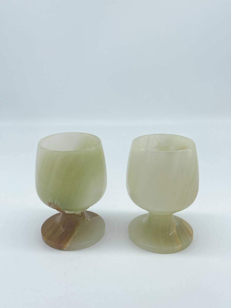 N33072 [2 шт. комплект ] зеленый оникс мрамор стакан бокал для вина -слойный толщина чувство есть 2 покупатель 