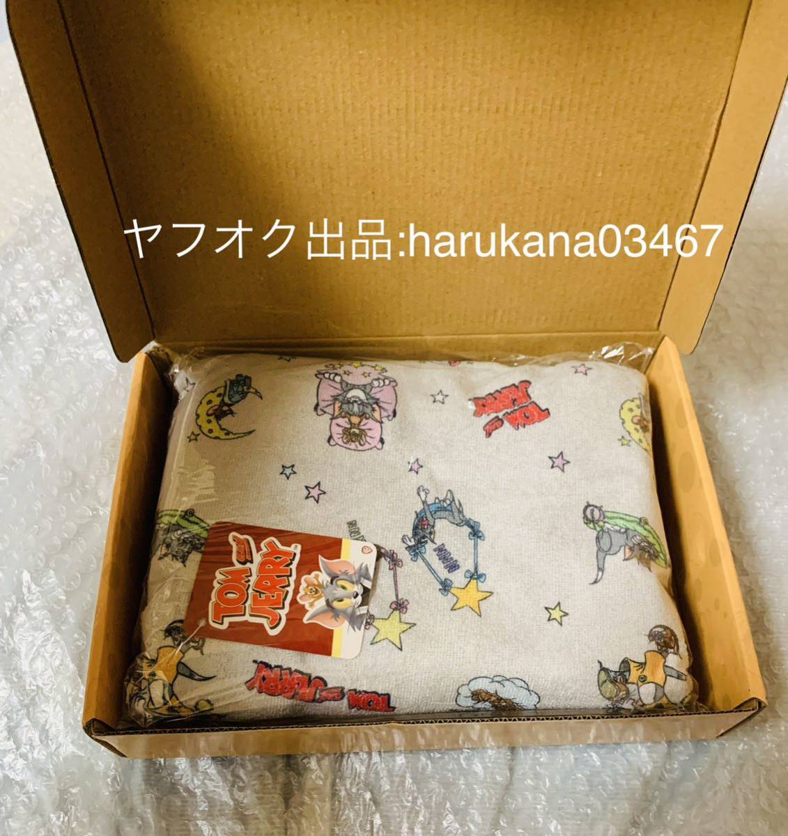 未使用  トムとジェリー 冷感 タオルケット  約140×90㎝  グレー GRAY 箱付き TOM and JERRY Very Cold Towelette 冷感グッズの画像4