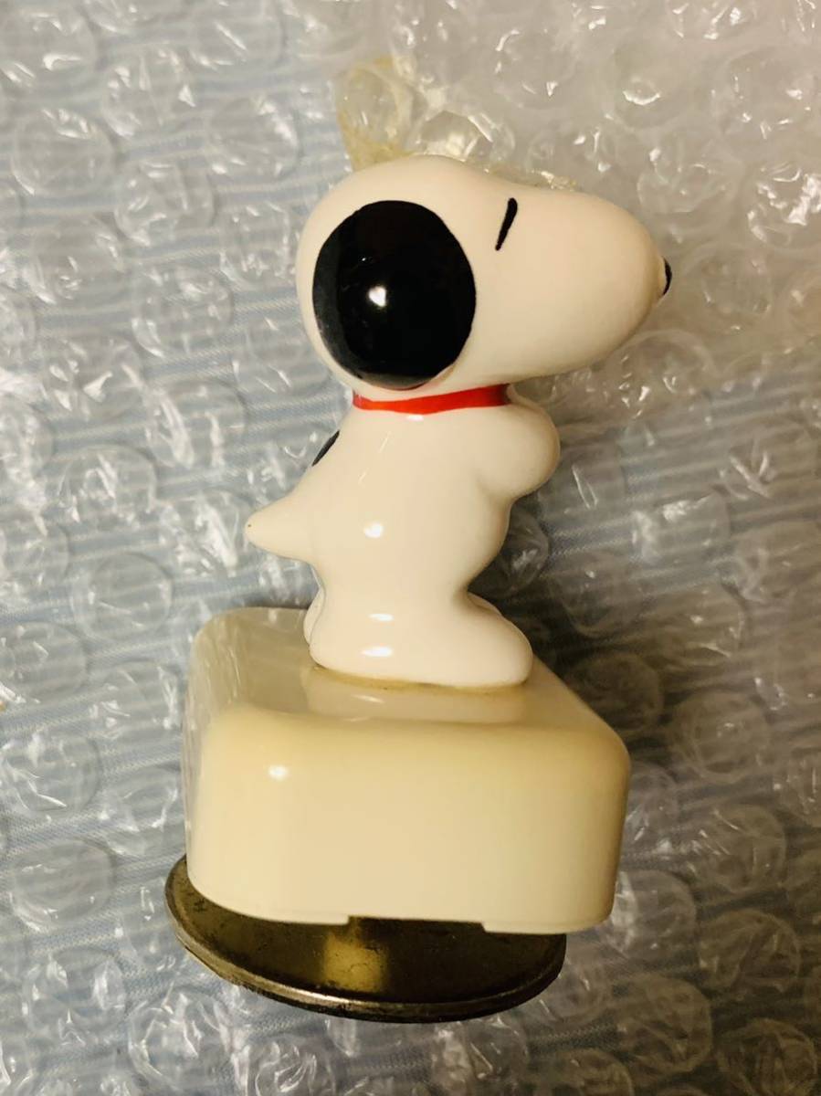 当時物 希少 レトロ　 PEANUTS SNOOPY スヌーピー ウッドストック　 陶器 オルゴール　 バラ色の人生　 箱付き 入手困難_画像4