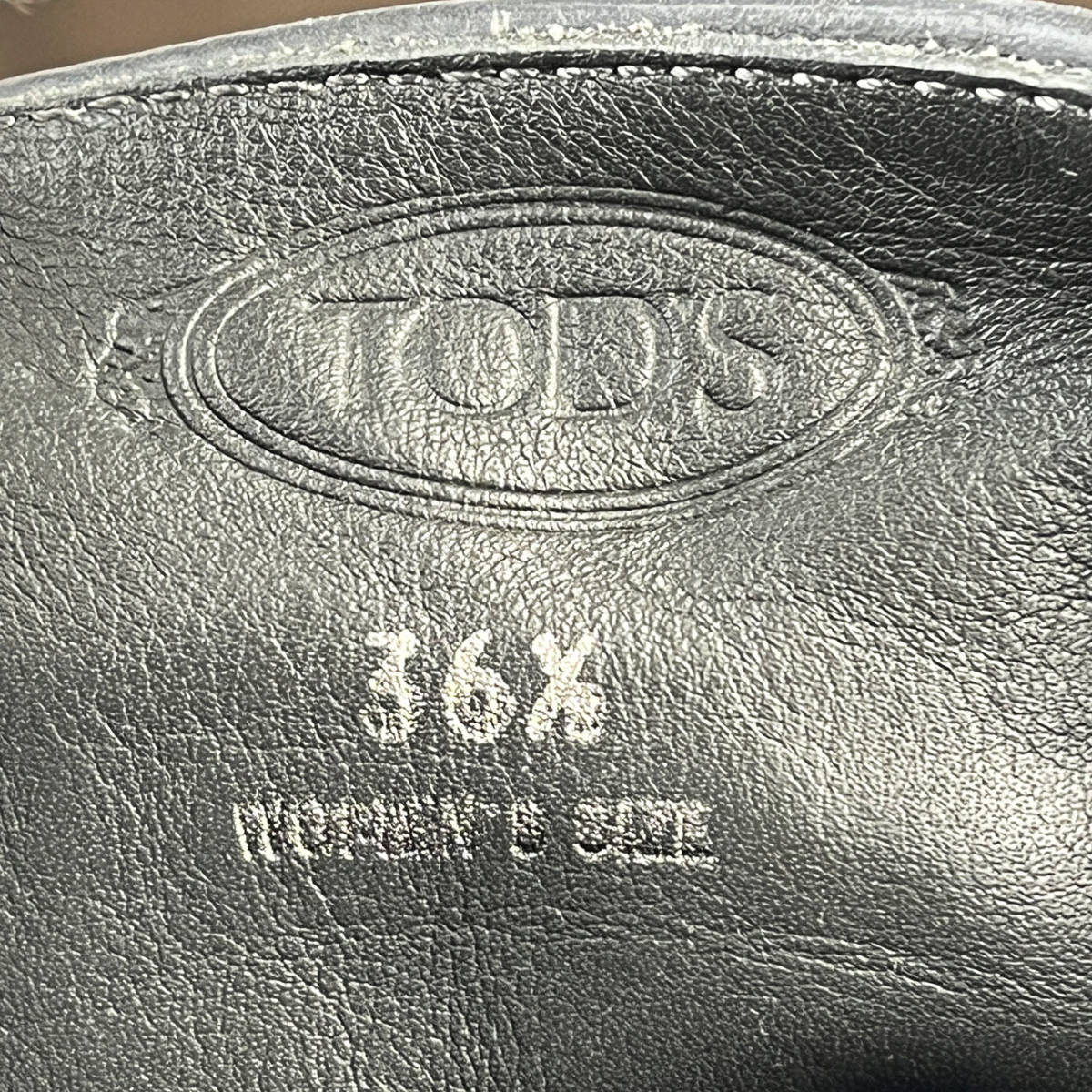 【卸売＆転売用】TOD'S トッズ レディースロングブーツ 36.5 スエードレザー 本革 グレー イタリア製 純正化粧袋付き_画像8