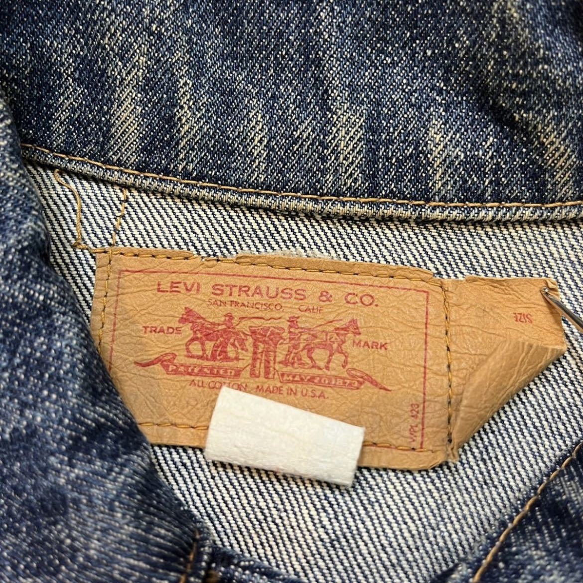 K203 70 年代 アメリカ 製 Levi's 70505 0217 3rd デニム トラッカー ジャケット リーバイス 70s vintage ビンテージ USA 米国 40_画像9