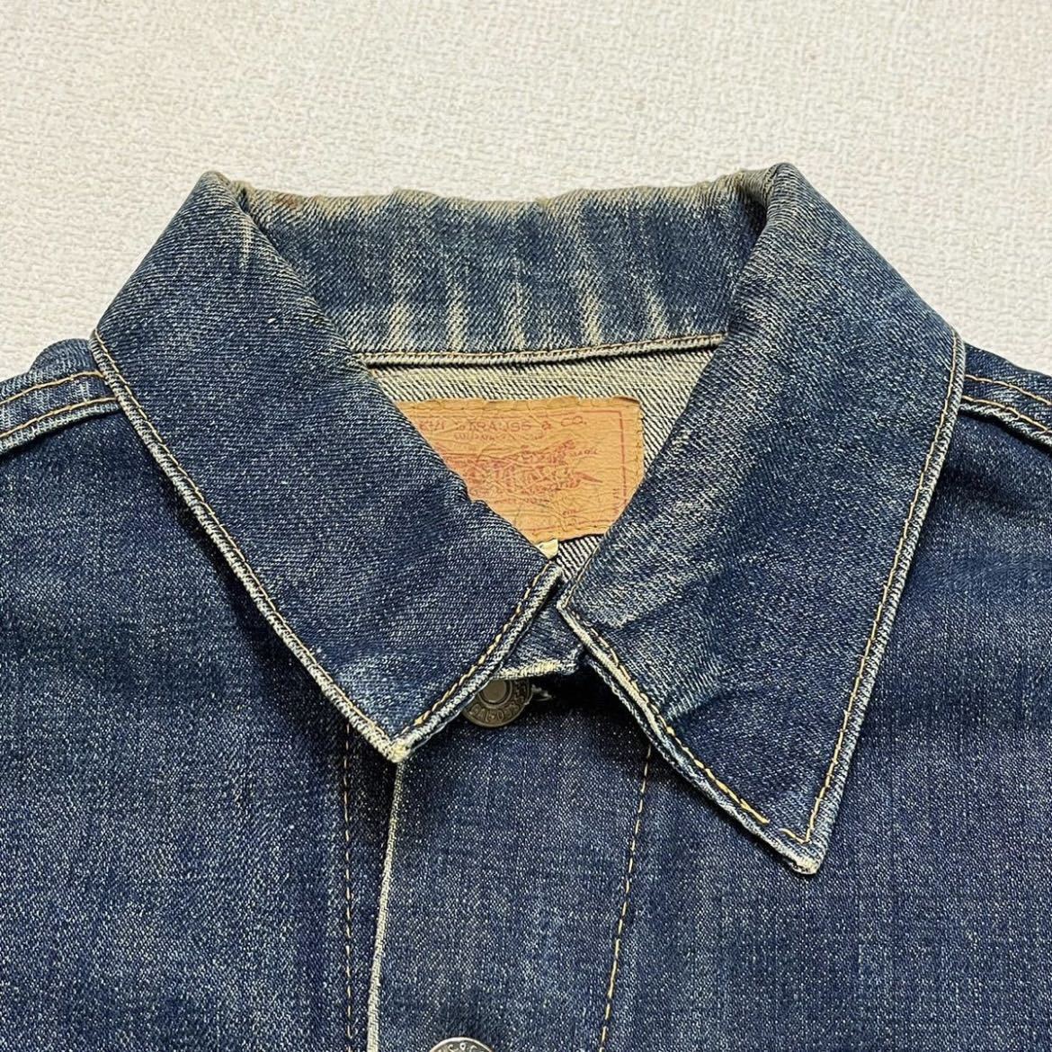 K202 60 年代 アメリカ 製 Levi's 70505 BIG E デニム トラッカー ジャケット リーバイス 60s vintage ビンテージ USA 米国 ビッグ_画像3