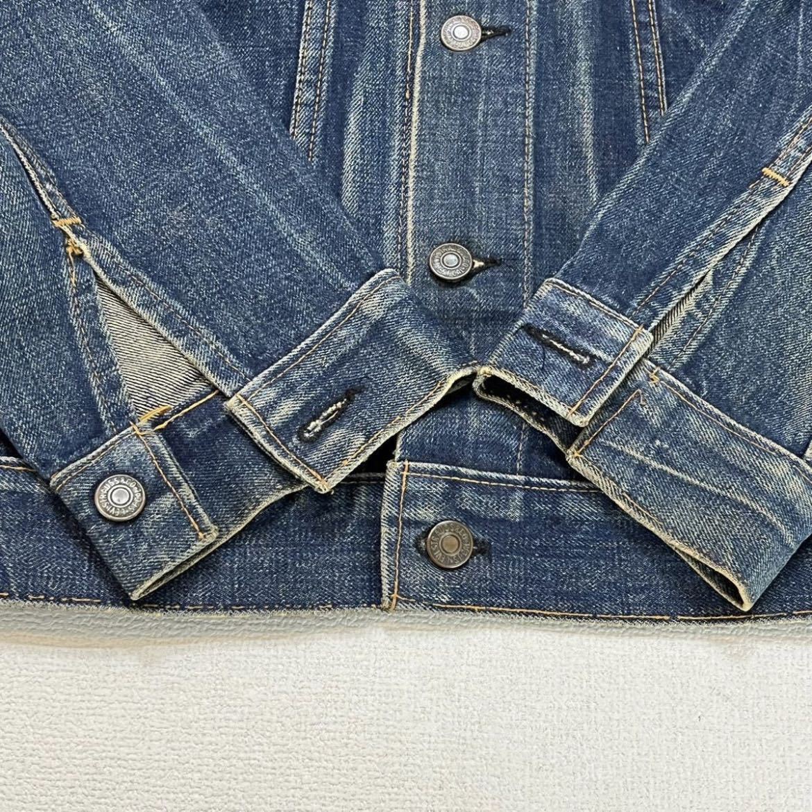 K202 60 年代 アメリカ 製 Levi's 70505 BIG E デニム トラッカー ジャケット リーバイス 60s vintage ビンテージ USA 米国 ビッグ_画像5