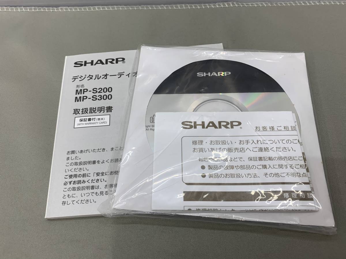 100-.y11317-60s SHARP シャープ デジタルオーディオプレーヤー MP-S300-B ジャンク品_画像2