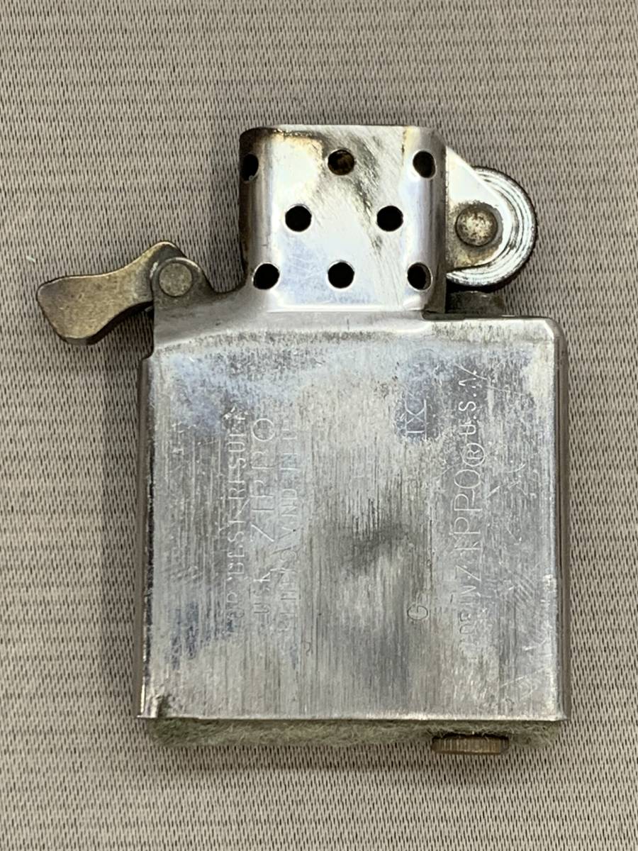 168-y11538-60s ZIPPO ジッポ BWL ビルウォールレザー グッドラック スカル ZIPPO ジッポ 2004年12月製 火花口_画像6