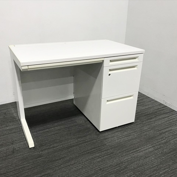 片袖デスク オカムラ 片袖机 W1000 アドバンス ホワイト 中古 DK 片袖デスク オカムラ 片袖机 W1000 アドバンス ホワイト 中古 DK