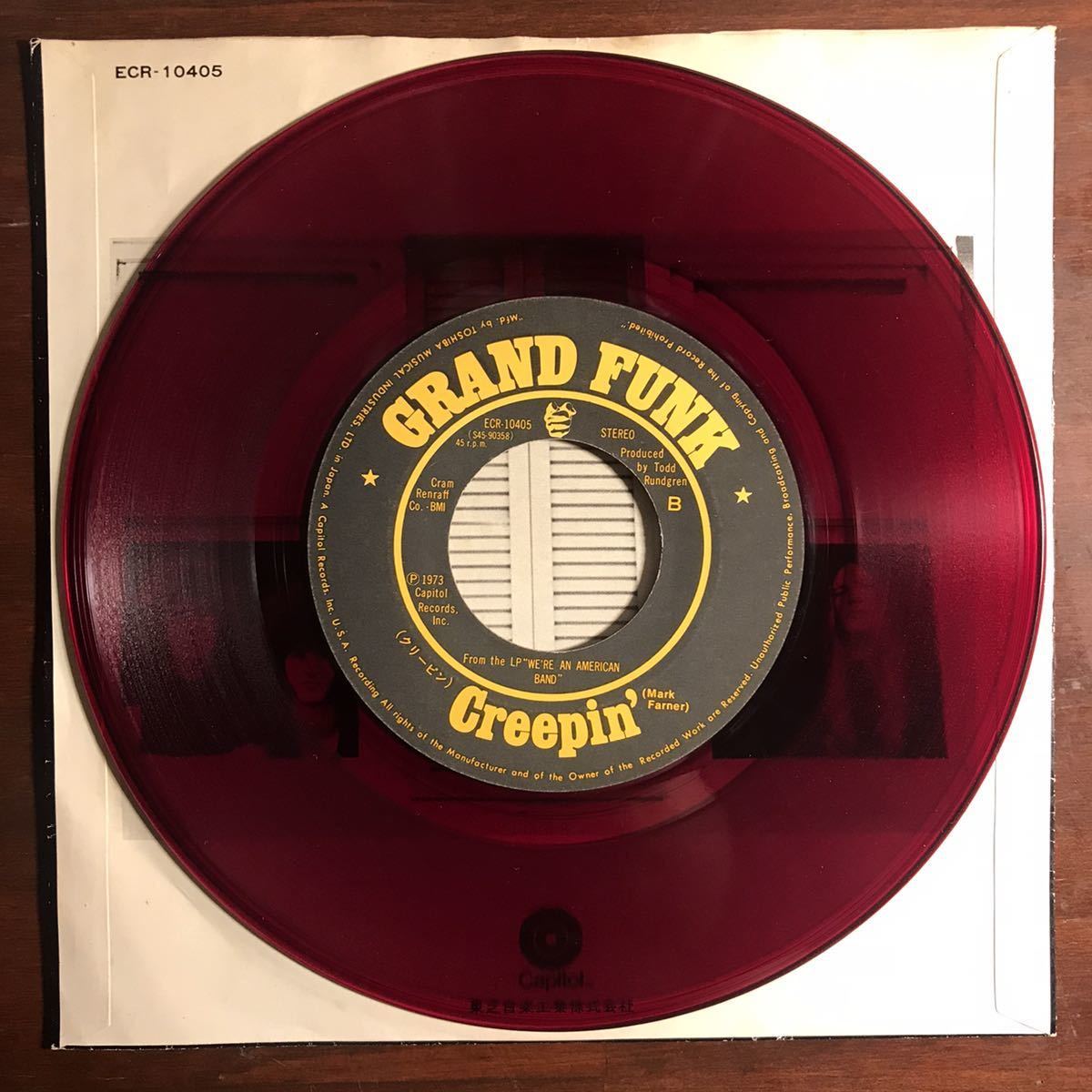 【赤盤 EP】Grand Funk Railroad グランド・ファンク・レイルロード／We're American Band アメリカン・バンド Creepin' クリーピンの画像6