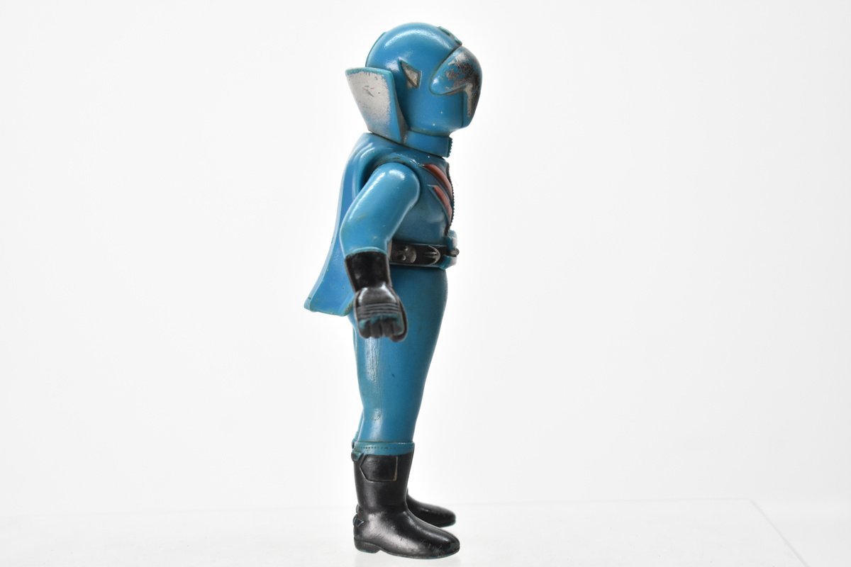 ポピー 秘密戦隊ゴレンジャー アオレンジャー ミニ ソフビ 人形 約13cm [POPY][特撮][東映][石森プロ][2][青][レトロ][当時物]H_画像5