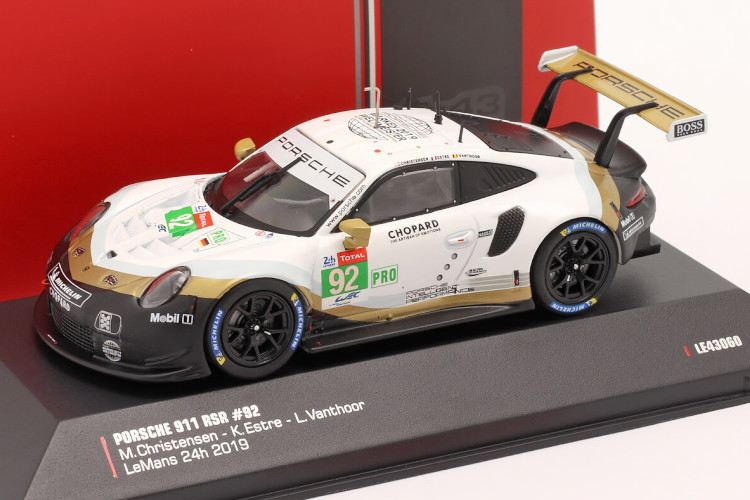 イクソ 1/43 ポルシェ 911 RSR GTE #92 24時間ルマン 2019 Ixo Porsche 911 RSR GTE #92 24h LeMans Christensen, Estre, Vanthoor LE43060_画像1