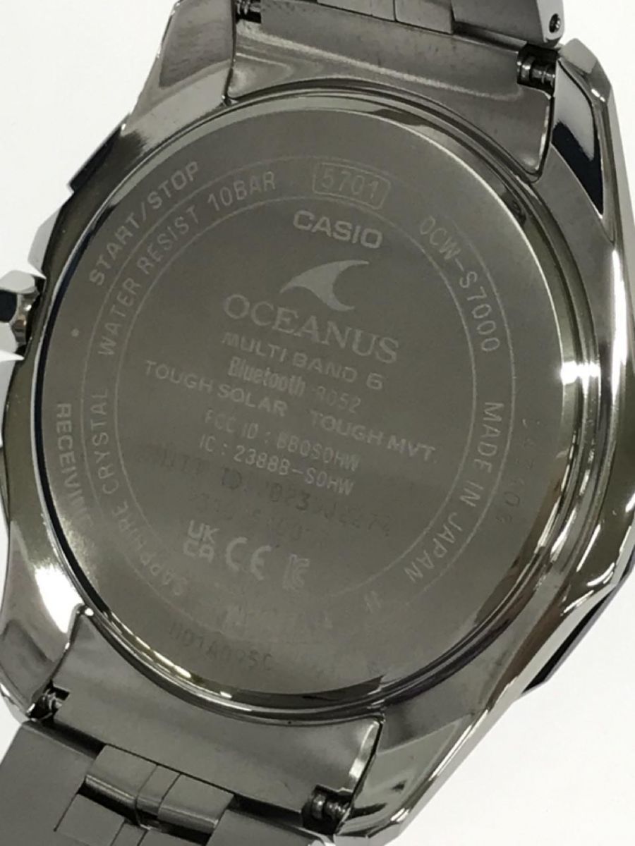 CASIO カシオ OCEANUS ソーラー 腕 時計 シルバー×ブルー ■■◎ ☆ djd0 メンズ_画像6