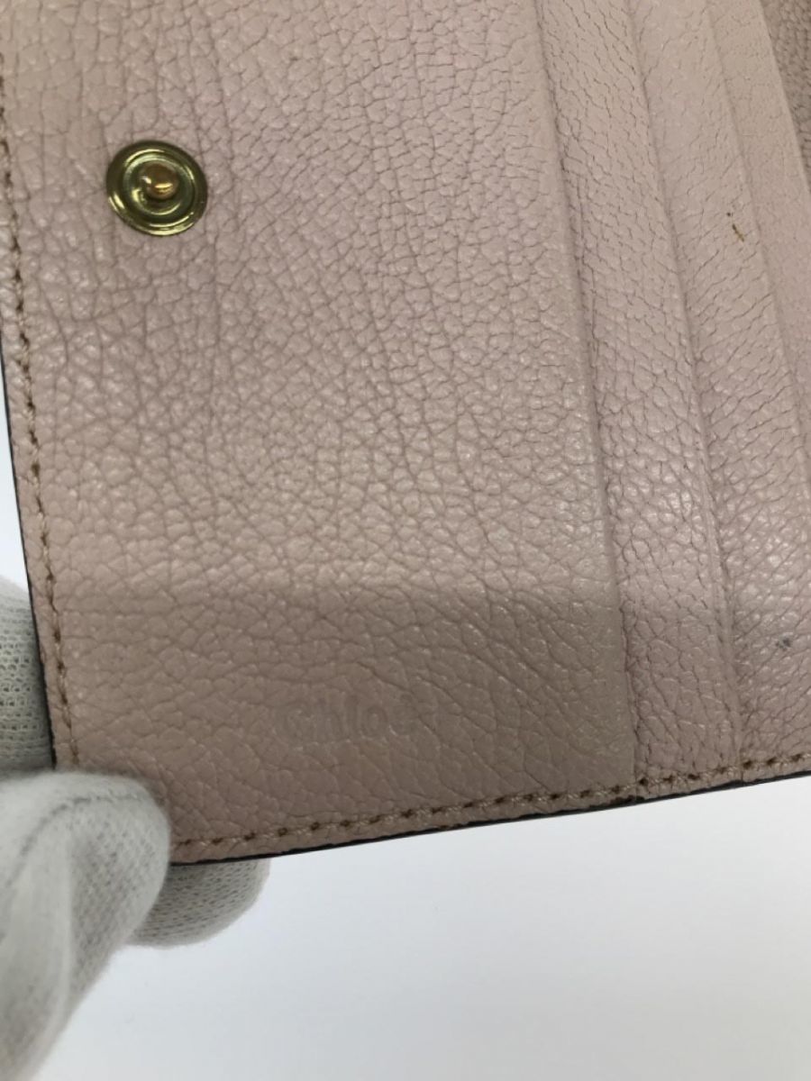 Chloe Chloe folding twice purse pink ##* * djd0 lady's 