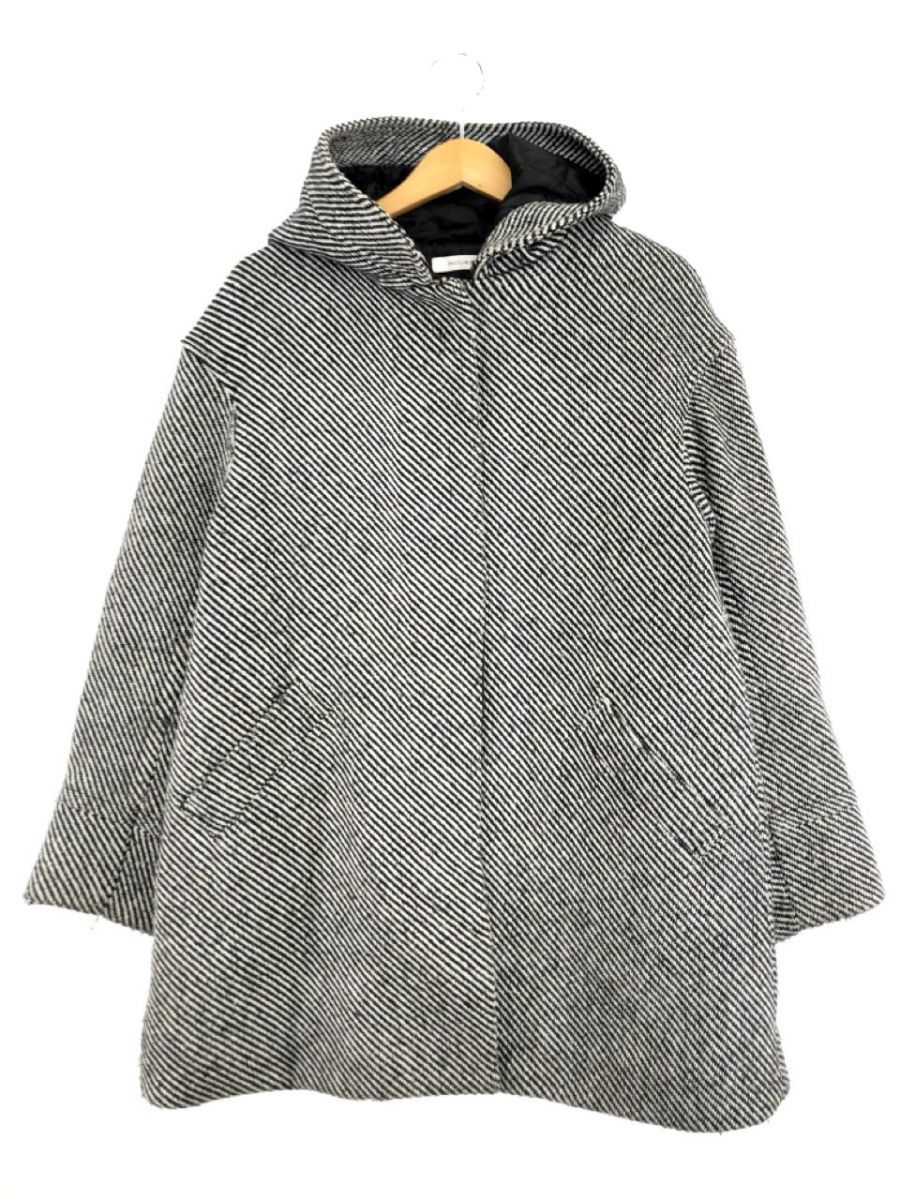 MOUSSY Moussy wool . total pattern f-ti- coat size2/ black *# * dka6 lady's 