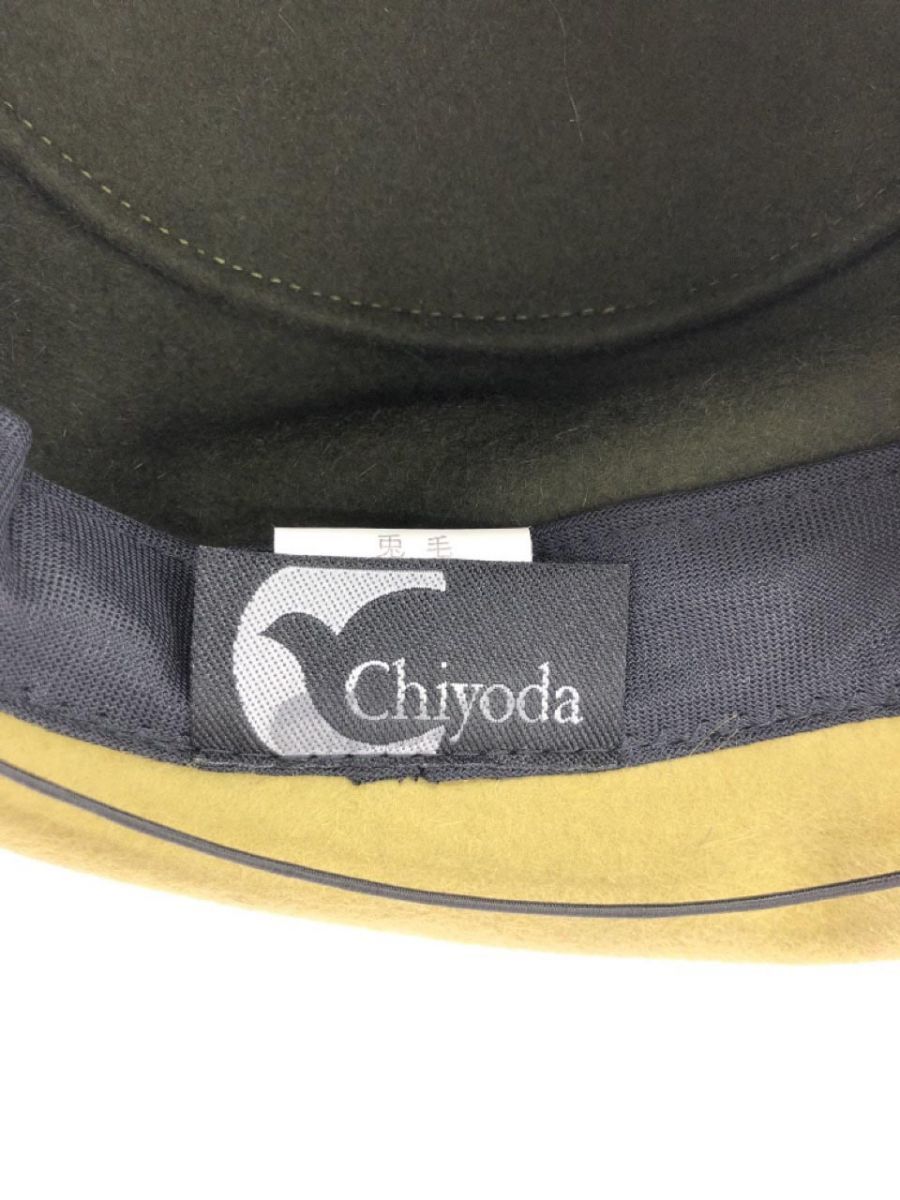 Chiyoda チヨダ ポークパイ ハット 緑×黄 ◆■ ☆ dkb3 レディースの画像5