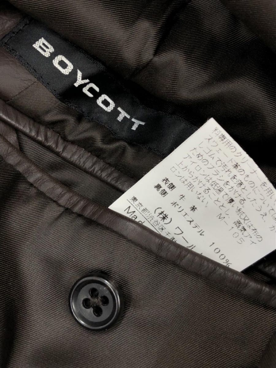 BOYCOTT ボイコット レザー ジャケット size3/ブラウン ◇■ ☆ dkb3 メンズ_画像6