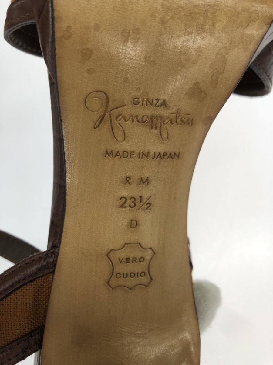 ginza kanematsu 銀座かねまつ ハイヒール サンダル size23.5/茶 ■◆ ☆ dkc0 レディース_画像3