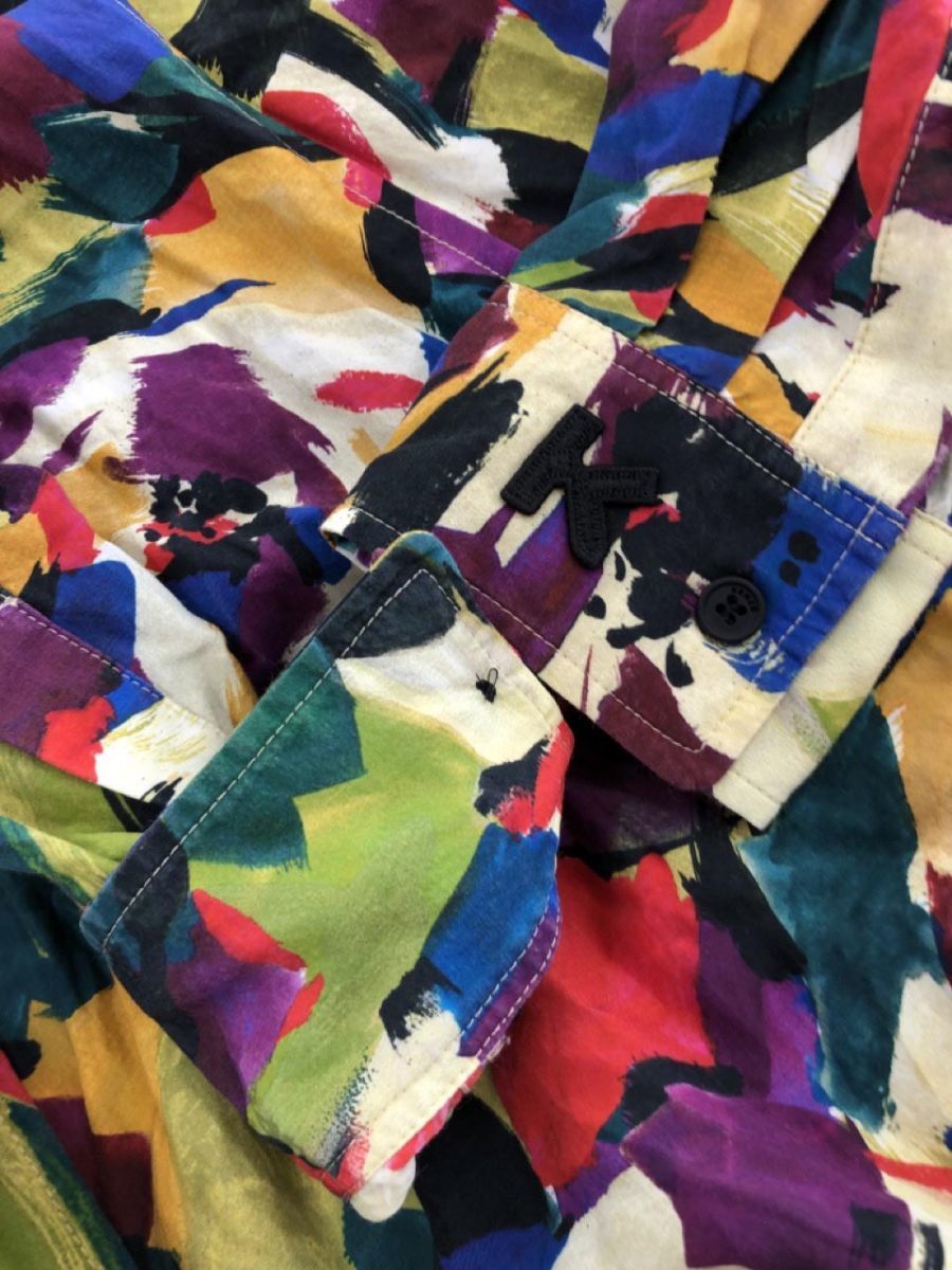 KENZO Kenzo шелк . общий рисунок рубашка One-piece size34/ многоцветный #** * dkc0 женский 