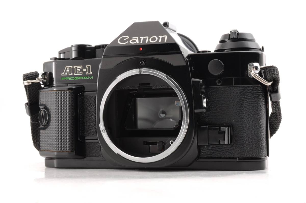 動作品 キャノン Canon AE-1 PROGRAM ボディ 黒 ブラック MF 一眼レフ フィルムカメラ 管K4780_画像1