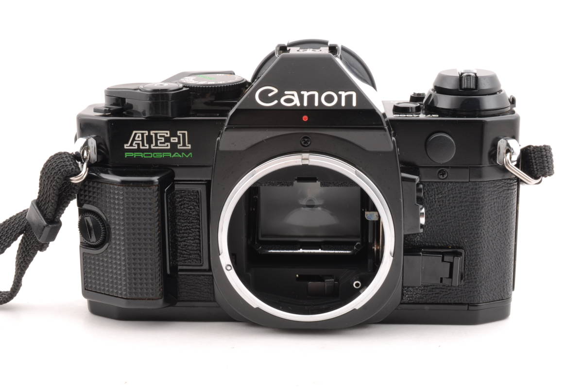 動作品 キャノン Canon AE-1 PROGRAM ボディ 黒 ブラック MF 一眼レフ フィルムカメラ 管K4780_画像2