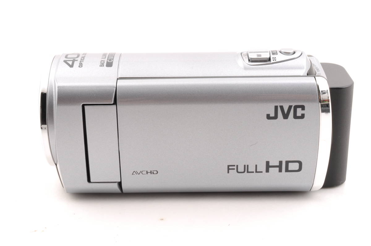 動作品 JVC Everio エブリオ GZ-E100-S FULL HD シルバー ビクター デジタルビデオカメラ 管K4863_画像3