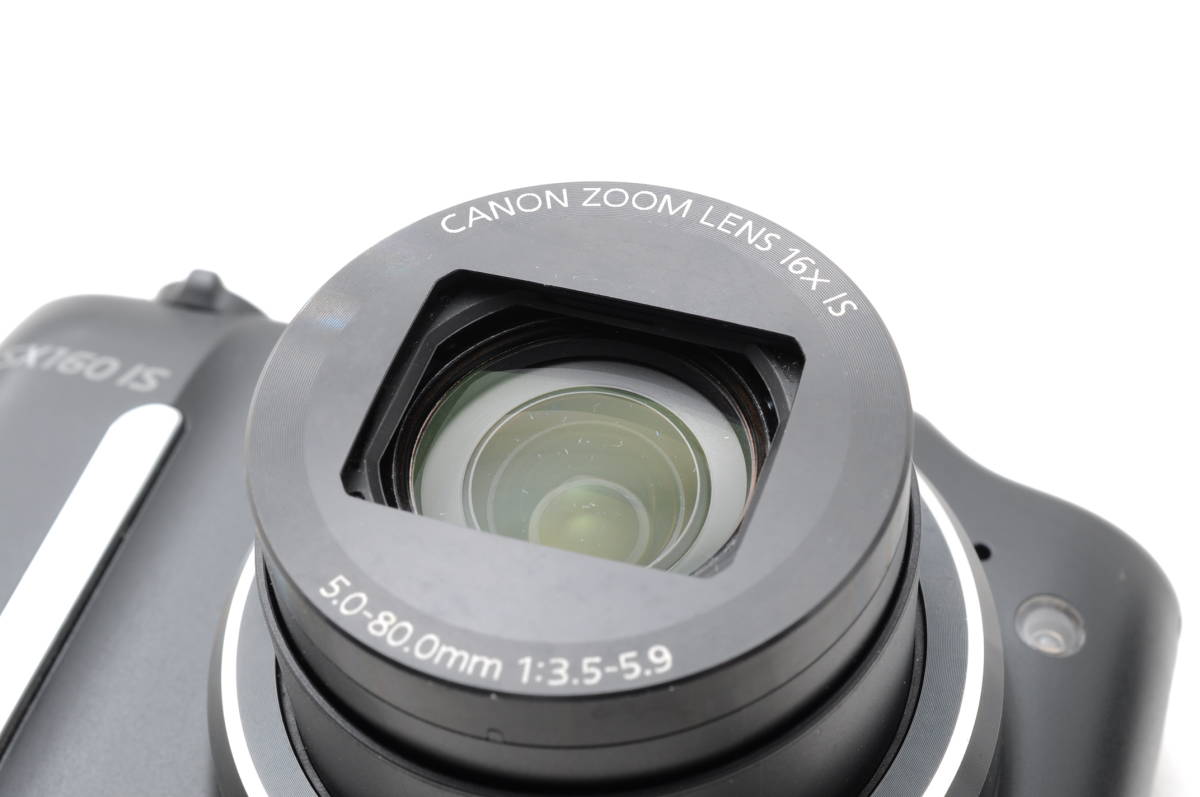 動作品 単三電池使用 キャノン Canon PowerShot SX160 IS パワーショット コンパクトデジタルカメラ 箱付 管N7740_画像10