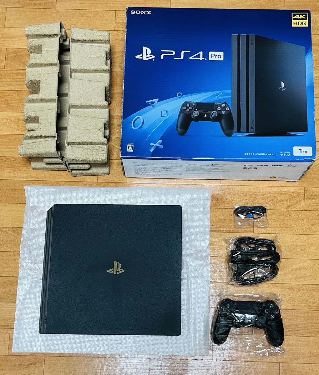 1円】【超美品】PS4 セット 1TB ブラック SONY PlayStation4 Pro CUH