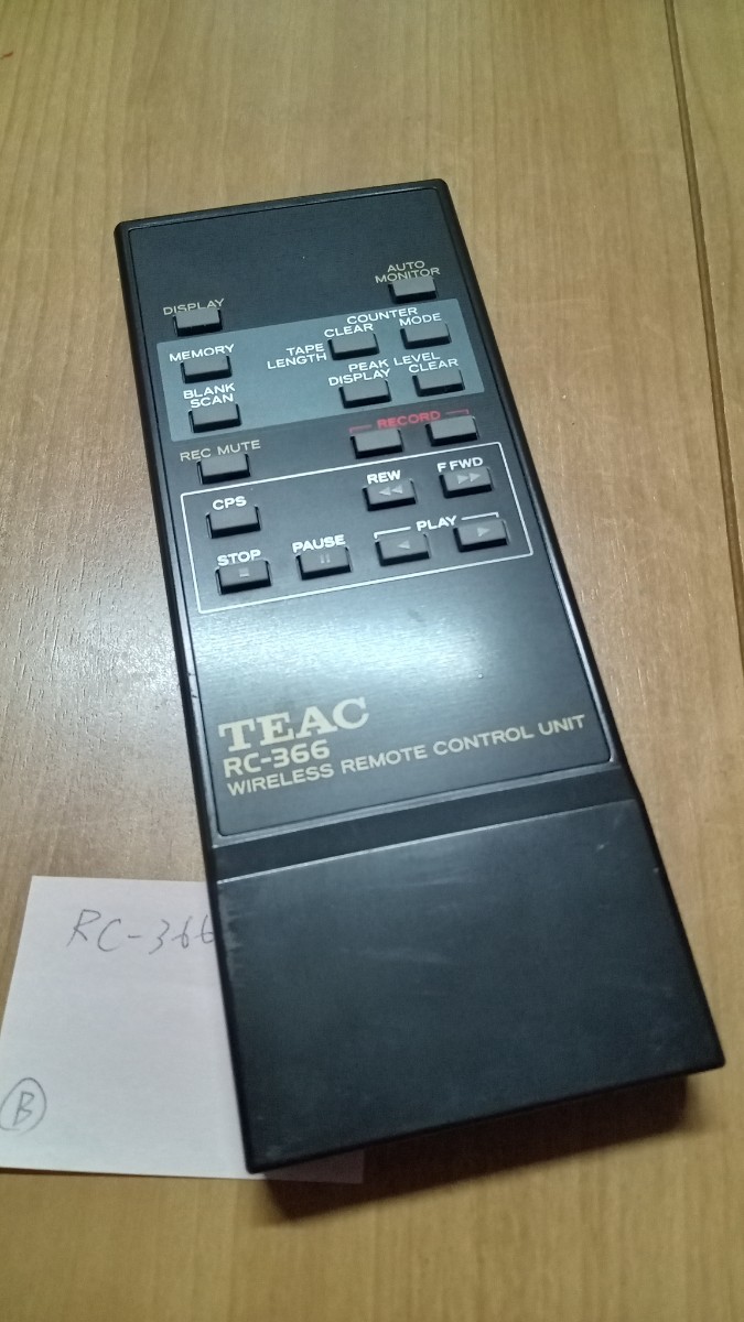 Yahoo!オークション - 【②】TEAC RC-366リモコン (TAPE Yahoo!オークション - 【②】TEAC RC-366リモコン (TAPE
