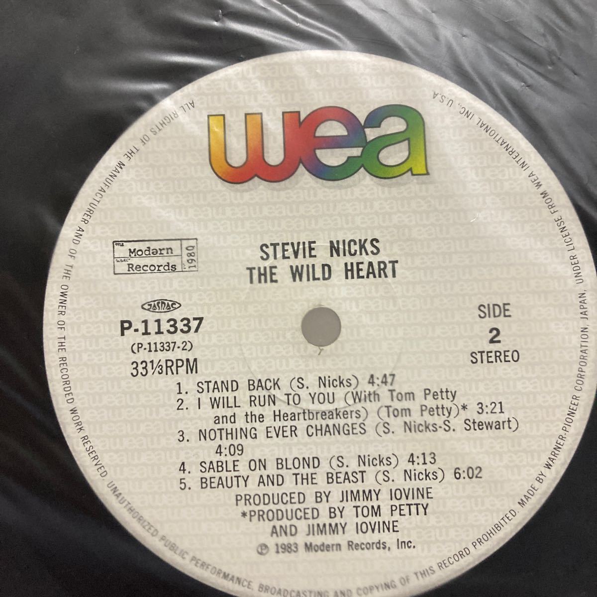LPレコード 美盤STEVIE NICKS ワイルド・ハート/スティーヴィー・ニックス_画像5